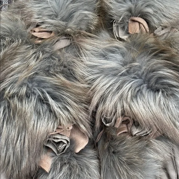 Italian Women's Real Fur Trimmed Jacket with Chain Accents - Picture 5 of 14